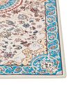 Teppich blau / hellbeige 80 x 300 cm orientalisches Muster Kurzflor GORDES_886636