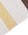 Teppich Baumwolle braun / beige 160 x 230 cm gestreiftes Muster Kurzflor HISARLI_836825