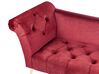 Chaise longue velluto rosso scuro NANTILLY_858431