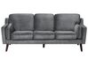 3 Seater Velvet Sofa Grey LOKKA_710723