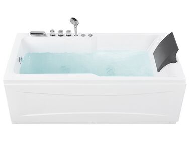 Bañera de hidromasaje LED de acrílico blanco derecha 169 x 81 cm ARTEMISA