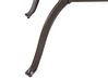 Zestaw ogrodowy metalowy stół i 4 krzesła brązowy SALENTO z parasolem (16 opcji do wyboru)_863979