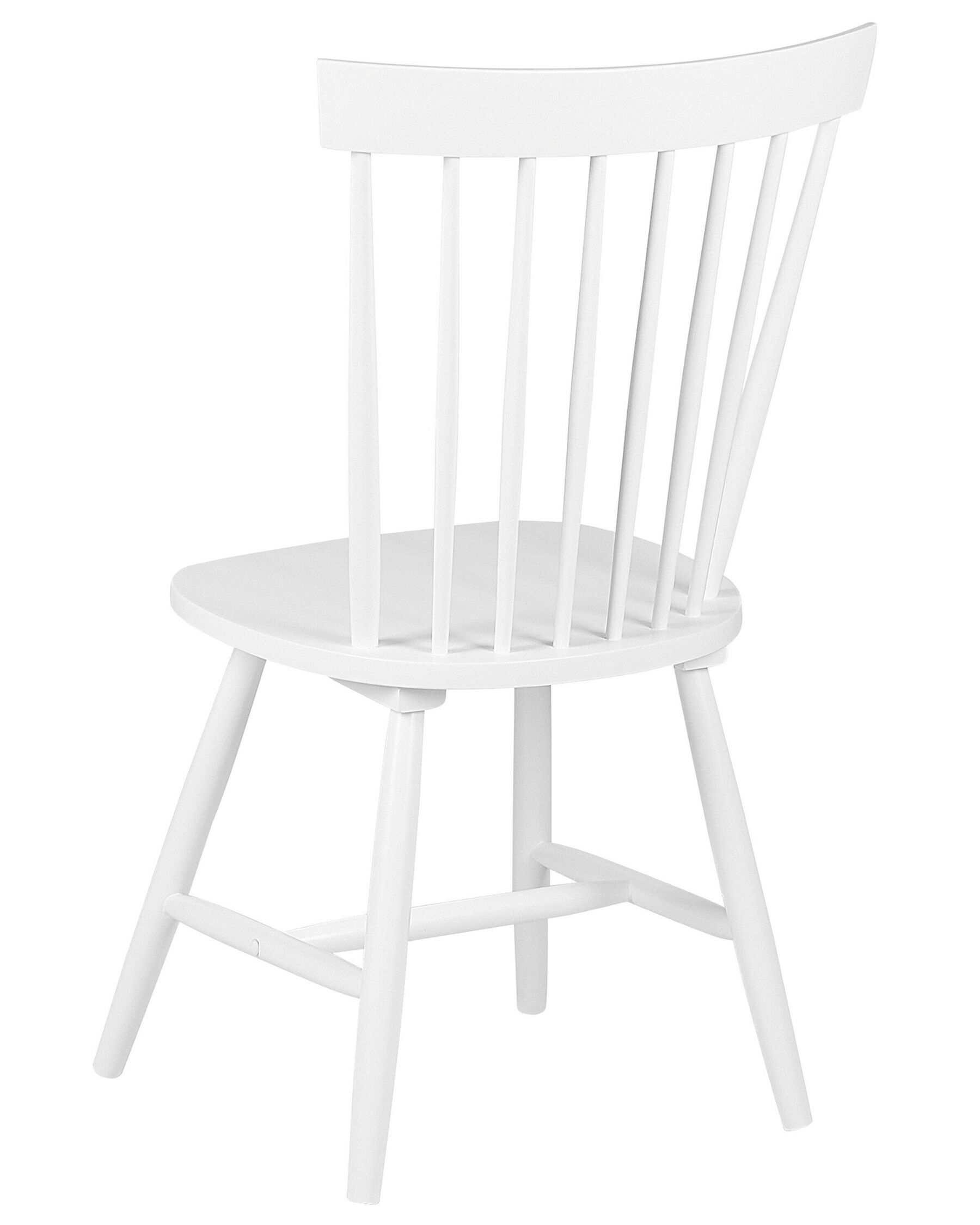 Set of 2 Wooden Dining Chairs White BURGES Beliani.co.uk
