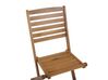 Set of 6 Acacia Garden Folding Chairs Light Wood TOLVE_784150