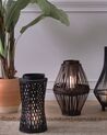Bambusový lampáš na sviečku 38 cm čierny MACTAN_873526