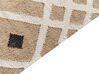 Teppich Jute beige / schwarz 160 x 230 cm geometrisches Muster Kurzflor ESENCIK_887118