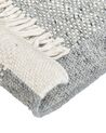 Teppich Wolle grau / cremeweiss 140 x 200 cm Kurzflor TATLISU_847110