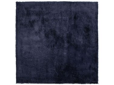 Vloerkleed polyester donkerblauw 200 x 200 cm EVREN