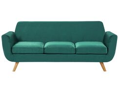 3-istuttava sohva irrotettavilla päällisillä vihreä sametti BERNES 3-istuttava sohva irrotettavilla päällisillä vihreä sametti BERNES