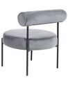 Velvet Accent Chair Grey ALPHA_860907