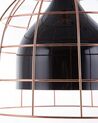 Candeeiro de teto em metal preto em gaiola cor de cobre TRESA_691507