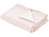 Capa de cobertor pesado em tecido rosa 150 x 200 cm CALLISTO_891770