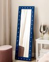 Sametové stojací zrcadlo 50 x 150 cm modré ANSOUIS_903996