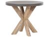 Set de jardin table ronde en fibre-ciment gris et bois et 4 tabourets OLBIA/TARANTO_806403