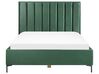Łóżko z pojemnikiem welurowe 160 x 200 cm zielone SEZANNE_892449