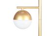 3 Light Metal Floor Lamp Gold SABINE_878344
