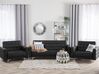 Modular Faux Leather Living Room Set Black ABERDEEN_715772