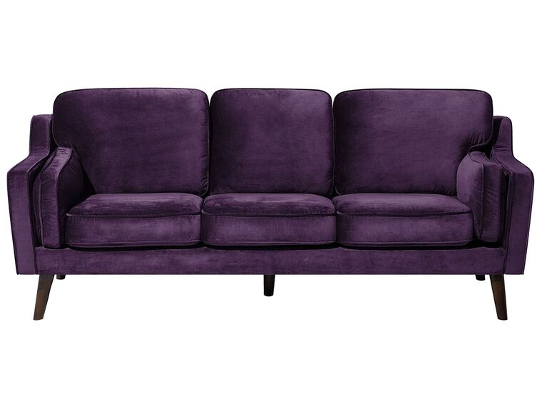 Sofa 3-osobowa welurowa fioletowa LOKKA_705460