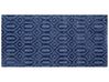 Teppich marineblau 80 x 150 cm geometrisches Muster Kurzflor ADATEPE_750649
