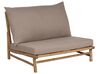 2 Seater Bamboo Lounge Set Light Wood and Taupe TODI_872742