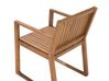 Zestaw ogrodowy drewniany stół i 6 krzeseł z wózkiem SASSARI_691892