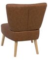 Faux Leather Armchair Golden Brown VAASA_719865