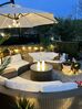 Conjunto de jardín con sofá de ratán y mesa de café en marrón claro SEVERO_829558