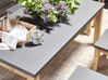 Záhradný betónový stôl 180 x 90 cm sivá/svetlé drevo OSTUNI_804840