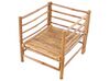 Conjunto esquinero de jardín 5 plazas con sillón de bambú gris pardo CERRETO_908893
