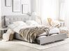 Fabric EU Super King Bed with Storage Light Grey LA ROCHELLE_744835