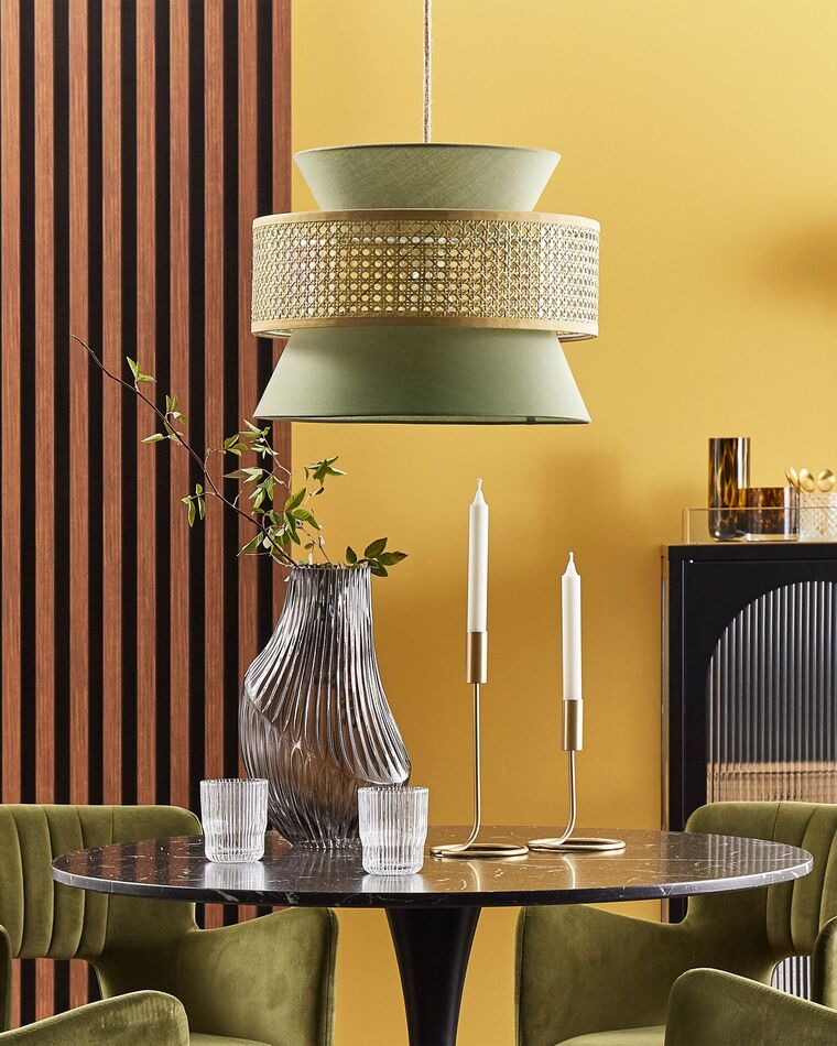 Lampadario In Rattan E Ferro A Forma Di Luna - Luce Naturale Intrecciata Per Ristorante, Bar, Camera Da Letto, Ingresso