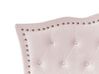 Bed fluweel roze 90 x 200 cm METZ_861373