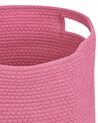Conjunto de 2 cestas de algodón rosa 20 cm CHINIOT_840475