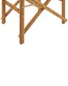 Zestaw 2 krzeseł ogrodowych i 2 wymiennych tkanin jasne drewno akacjowe z szarym / wzór geometryczny CINE_819444