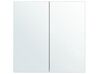 Badeværelsesskab med Spejl 60x60 cm Hvid/Sølv NAVARRA_811251