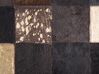 Hnědozlatý patchwork kožený koberec 80x150 cm BANDIRMA_500255