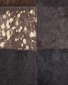 Dywan patchwork skórzany 80 x 150 cm brązowy BANDIRMA_500255
