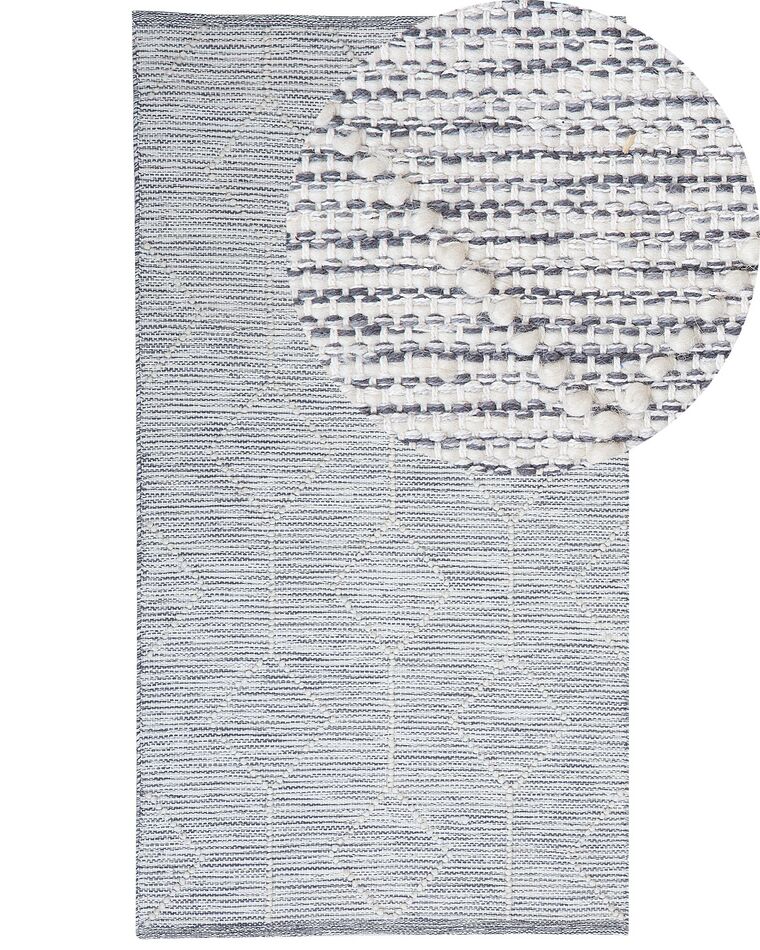 Alfombra de lana gris/beige 80 x 150 cm EDREMIT_747718
