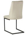 Conjunto de 2 sillas de comedor de terciopelo gris pardo/negro LAVONIA_789995