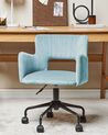 Cadeira de escritório em veludo azul claro SANILAC_855198