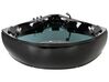 Whirlpool Corner Bath with LED 2050 x 1500 cm Black SENADO_919456