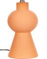 Tischlampe Keramik orange / weiß 48 cm Trommelform FABILOS_878695