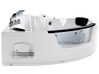 Whirlpool Badewanne weiss Eckmodell mit LED 214 x 155 cm MARTINICA_678941