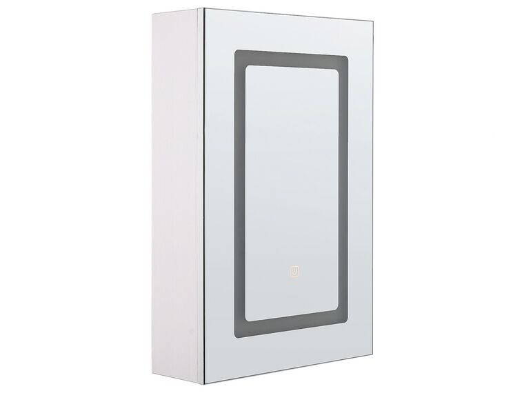 Armário de parede com espelho e iluminação LED branco 40 x 60 cm CONDOR_811292