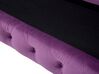 3 Seater Velvet Fabric Sofa Purple SOTRA_706362