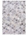 Teppich Kuhfell grau 140 x 200 cm geometrisches Muster Kurzflor AGACLI_689248
