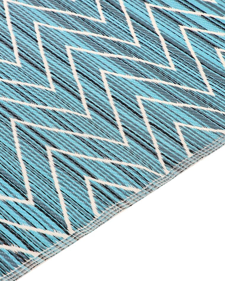 Dywan zewnętrzny 120 x 180 cm niebieski BALOTRA Beliani.pl