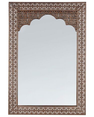 Kovové nástenné zrkadlo 60 x 90 cm medené PALI