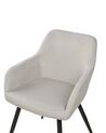 Conjunto de 2 sillas de terciopelo gris pardo CASMALIA_898893