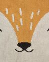 Textilkorb Baumwolle beige / orange Fuchsform 40 cm HARRORI_905335